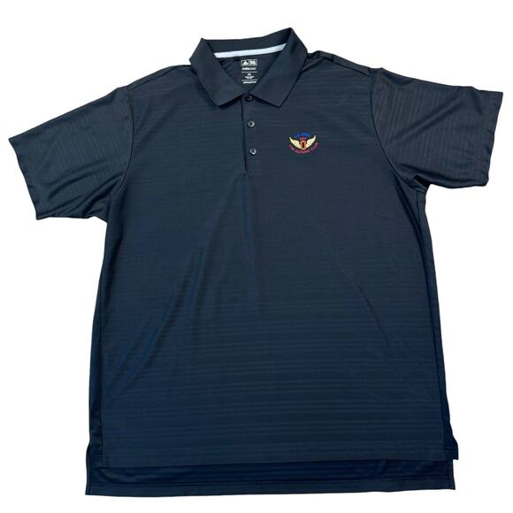 Adidas Polo Shirt Men's 2XL U.S. Open 2012 Striped Stretch Moisture Wicking - Picture 2 of 11